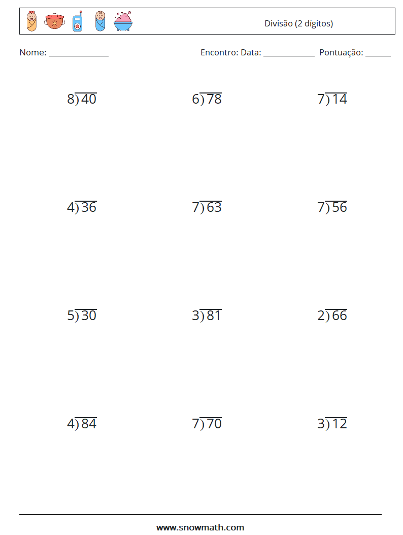 (12) Divisão (2 dígitos) planilhas matemáticas 15