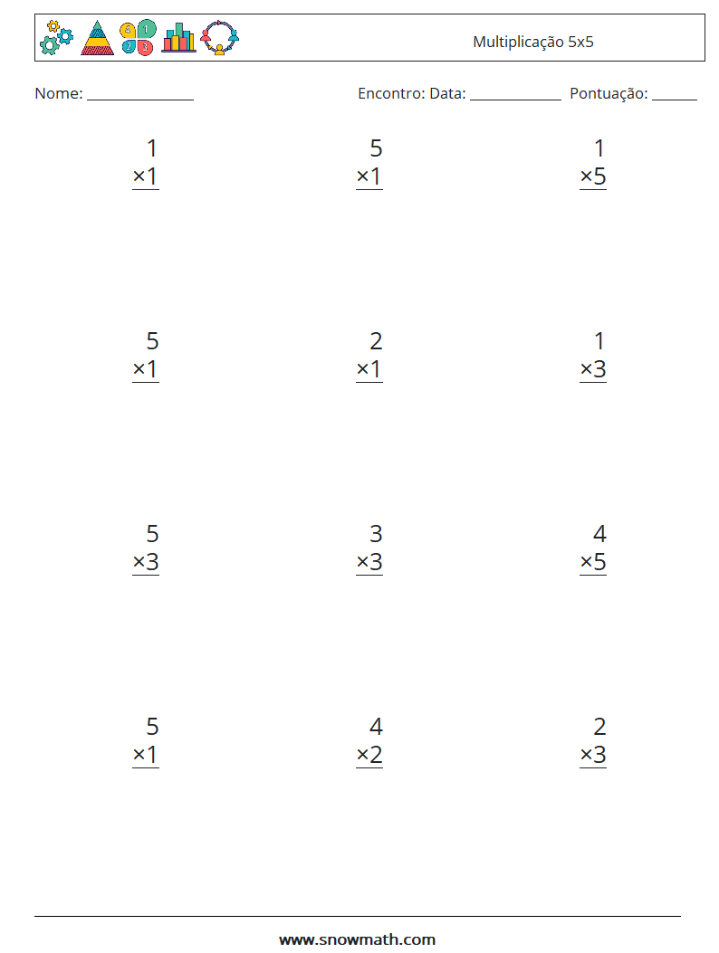 (12) Multiplicação 5x5