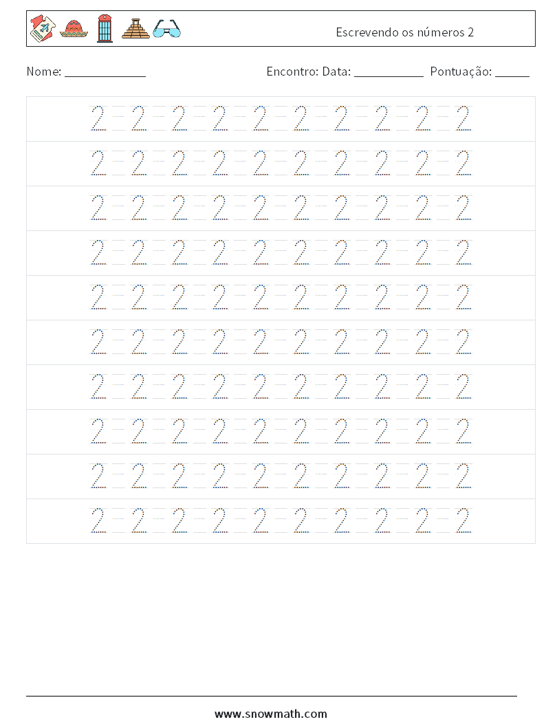 Escrevendo os números 2 planilhas matemáticas 14