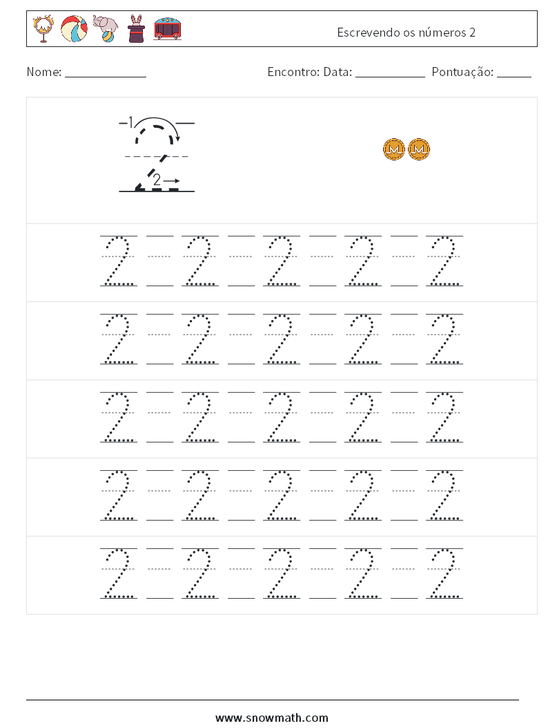 Escrevendo os números 2 planilhas matemáticas 21