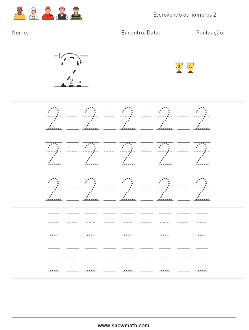 Escrevendo os números 2 planilhas matemáticas 23