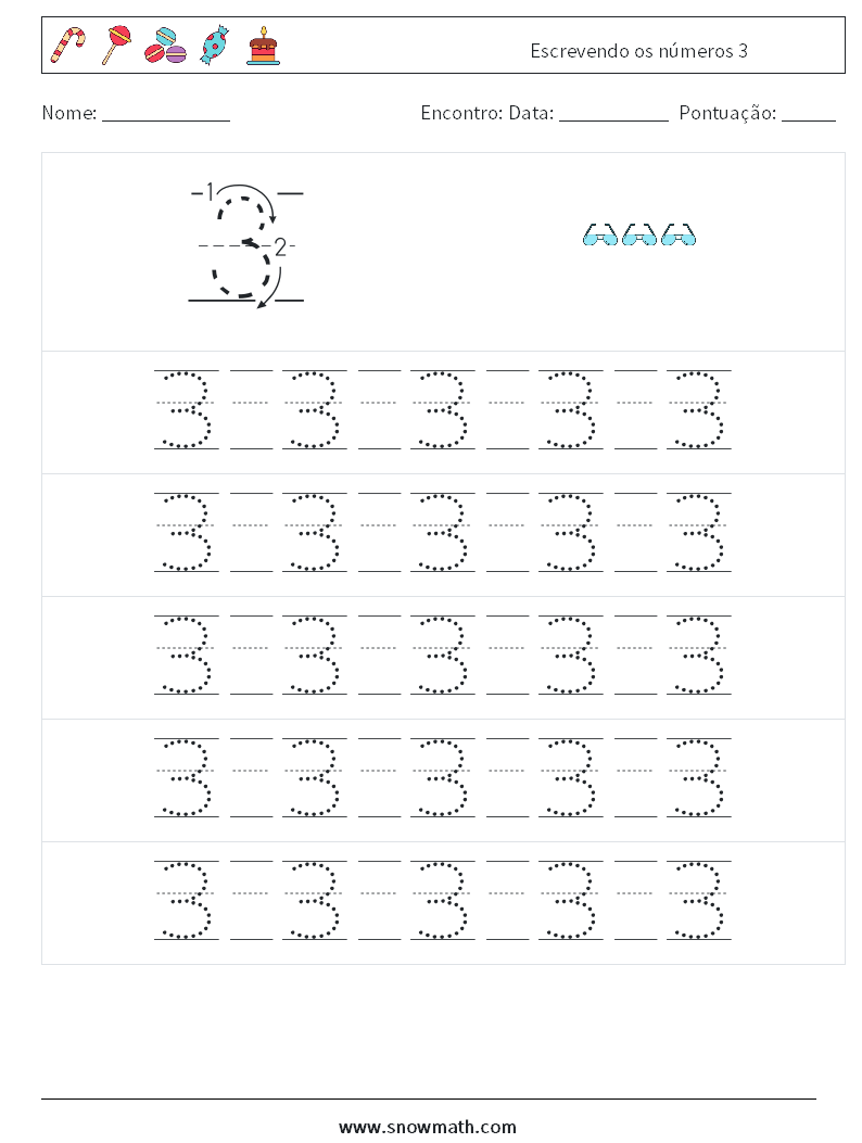 Escrevendo os números 3 planilhas matemáticas 21