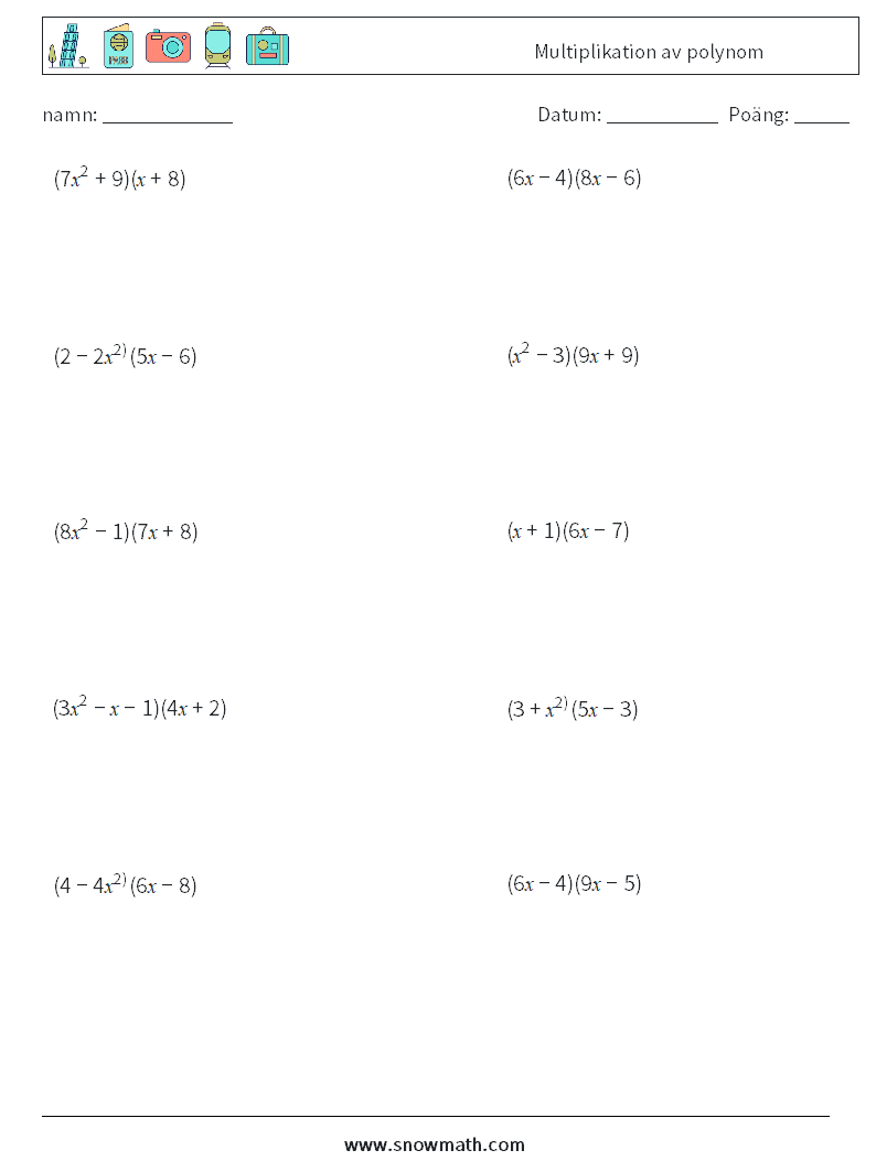 Multiplikation av polynom