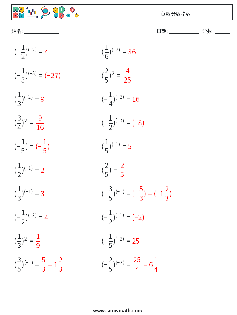负数分数指数 数学练习题 7 问题,解答